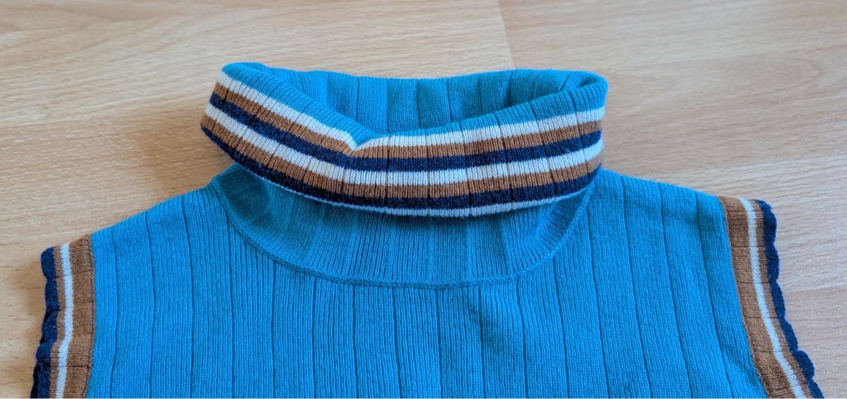 Benetton Pullover & Sweatshirts: Ärmelloser Rollkragenpullover gestreift - S – Gebraucht aus St. Silvester von Fabelliii 2