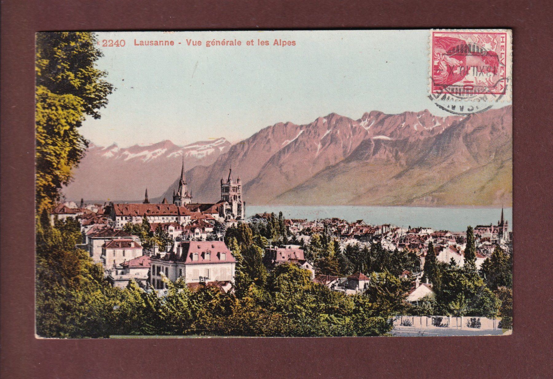 Ansichtskarten: LAUSANNE et les Alpes - 1910 – Gebraucht aus Pully von nicecards