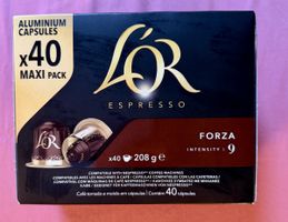 Café L'Or Espresso Forza 40 capsules compatibles Nespresso