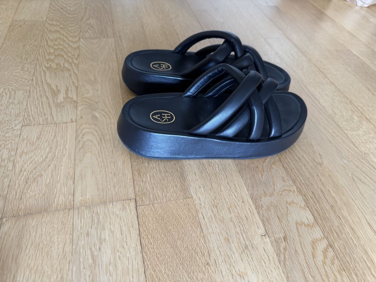 Ash Damenschuhe: Sandalen ASH Gr.38, schwarz, Leder – Gebraucht aus Aesch BL von Micimacko-4 4