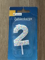 Zahlenkerze Geburtstagskerze 2 mit Sternen NEU 🥳