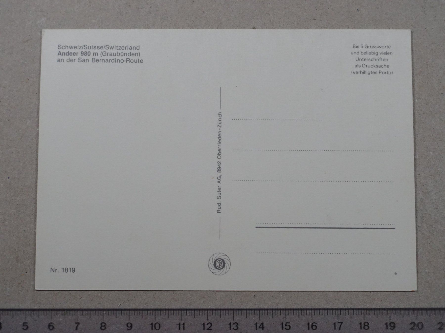 Cartes postales: Andeer – D'occasion à Lenzburg par fh1 1