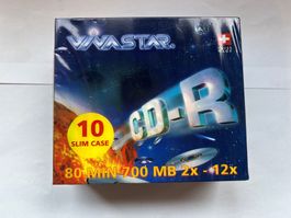 10 x CD-R - VIVASTAR - 700 MB 80Min 2x-12x