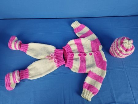 Mädchen Kleider Set gehäklet - VIERZACK