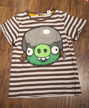 Cooles Angry Birds T-Shirt mit Schweinchen Motiv, Gr. 110
