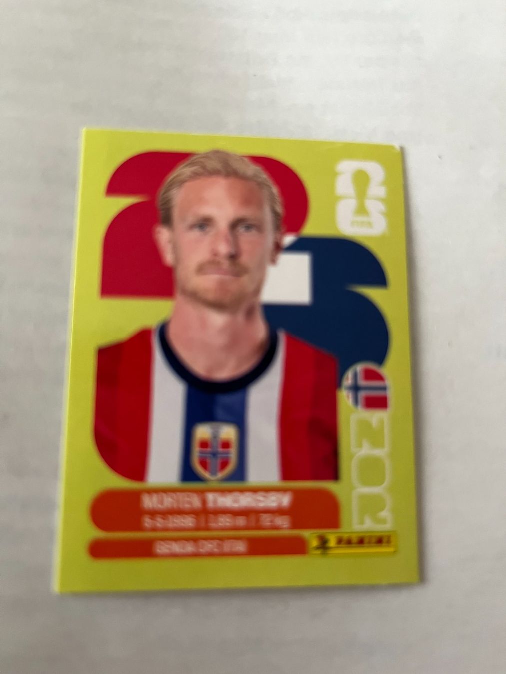 Panini Cartes à collectionner: Panini World Cup 2026 NOR: 9 Morten Thorsbv – D'occasion à Winterthur par fla_hwg8