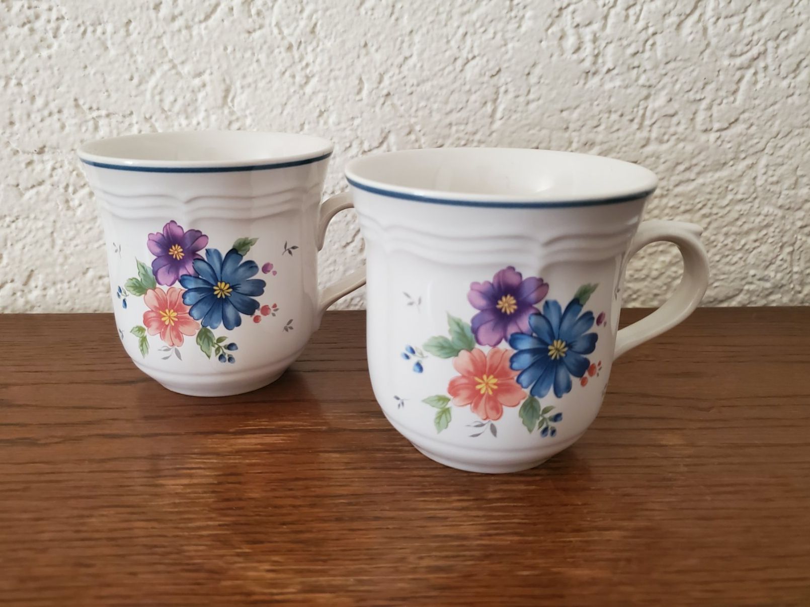 Tazze: 2 tasses vintage grès JMP modèle "Provincial Bouquet" – Usato da Rennaz venduto da La_malle_du_dauphin 1