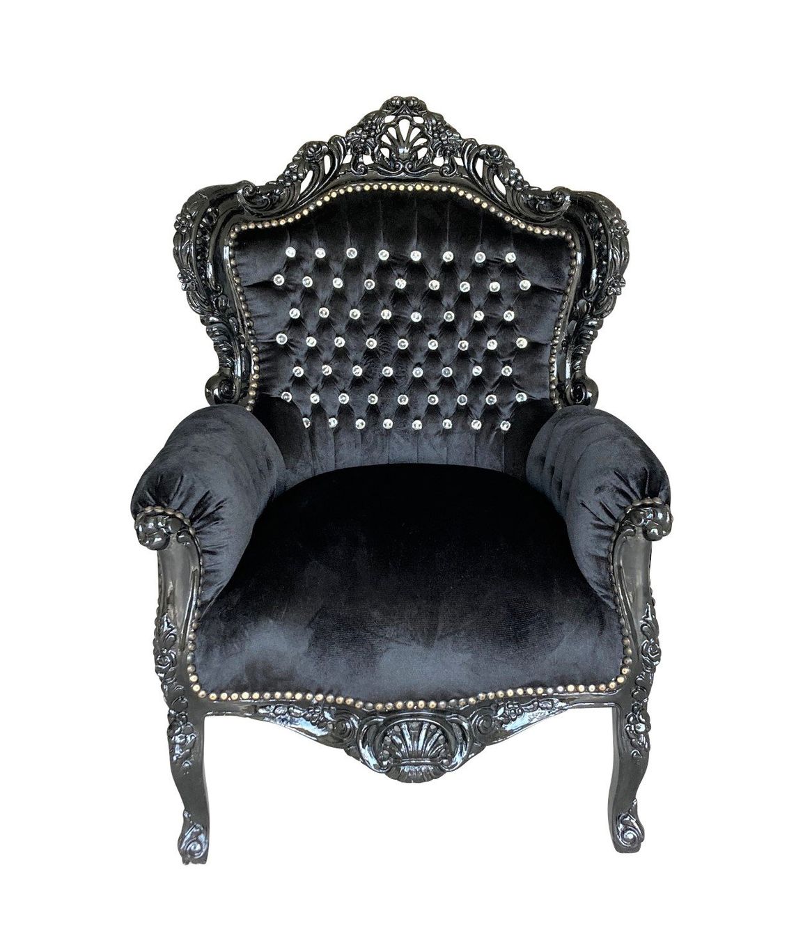 Poltrone: Barock Sessel schwarz - Liquidation – Nuovo (secondo la descrizione) da Wallisellen venduto da kingschair