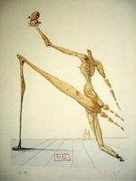 Salvador Dali, Holzschnitt signiert