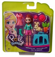 Mattel GDM11 Polly Pocket Figur LILA mit pinker Hose