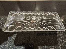Cakeplatte / Kuchenplatte aus Bleikristall (Glas), vintage