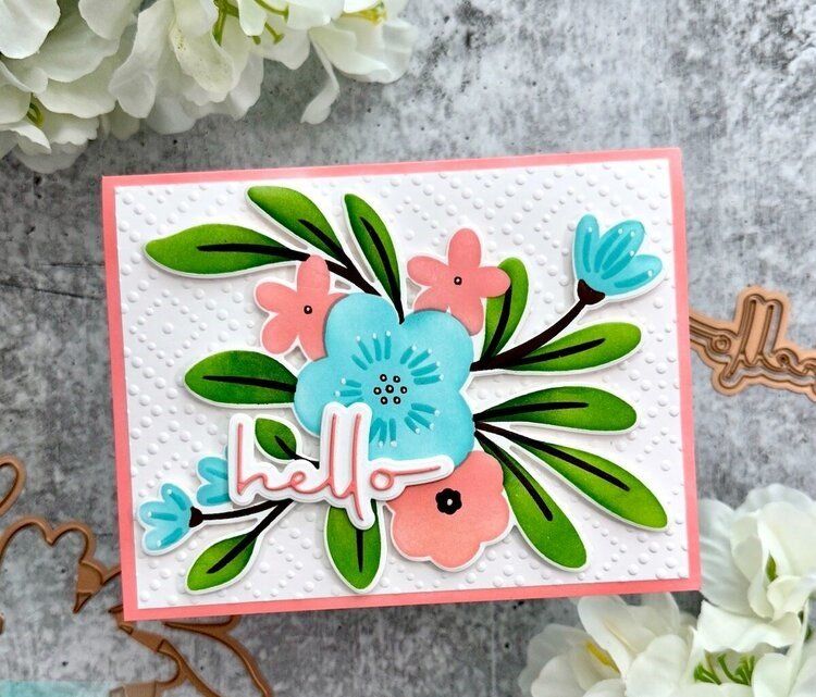 Sciablone: Spellbinders Stencil ** Hello Blooms ** – Nuovo e nell'imballaggio originale da Rubigen venduto da rofi100 1