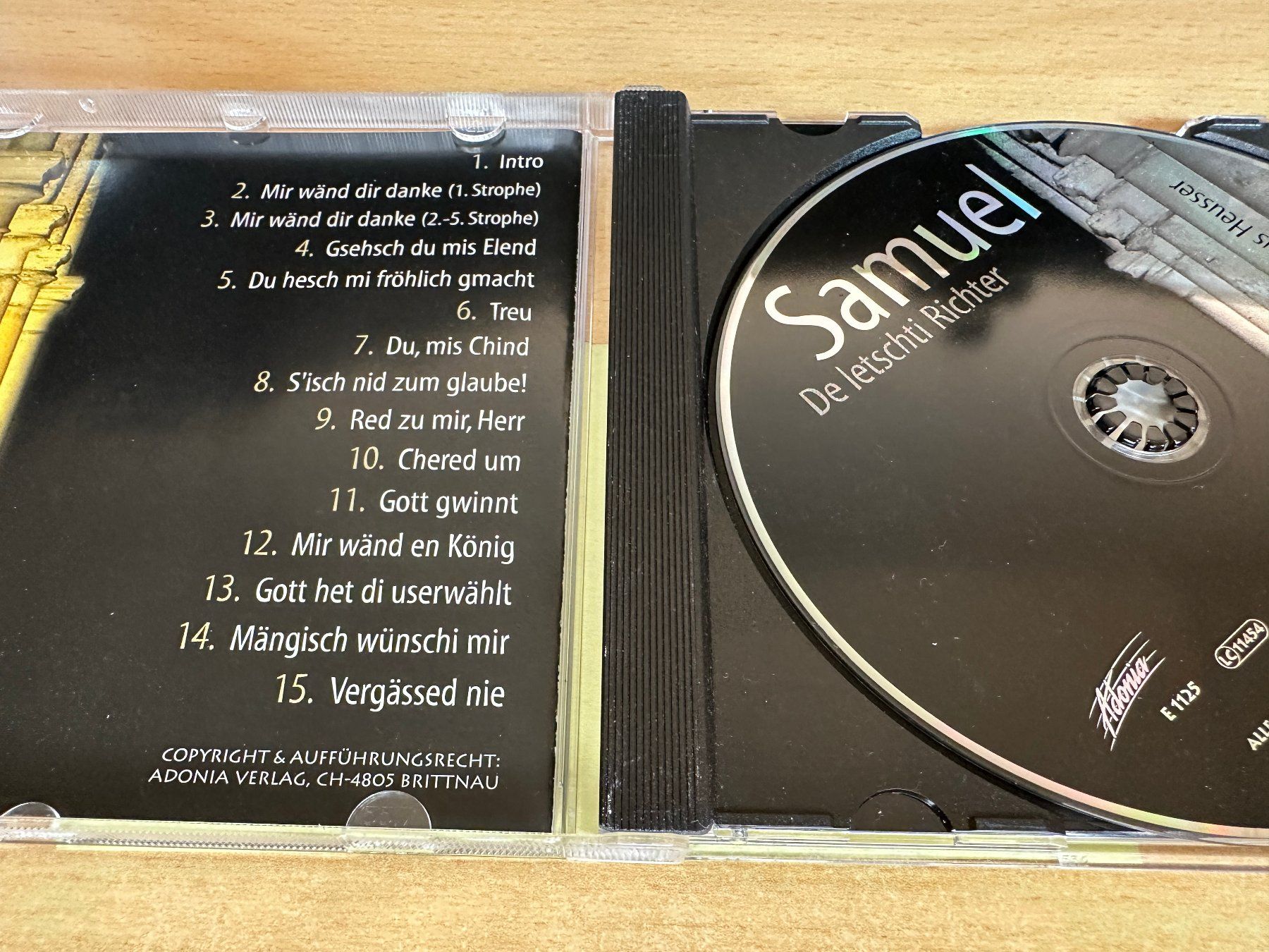 CD: E5 Samuel - De Letschti Richter - Markus Heusser – Usato da Rikon im Tösstal venduto da Alpenmutz 2