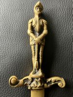 Coupe-papier vintage, chevalier en laiton, made in england