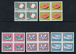 PP 1959 Weltkugel + Mineralien / Verstein. VB pf SBK 36.--