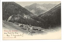 Gruss aus Monstein (GR) Dorfpartie Kirche - Davos-Platz 1903