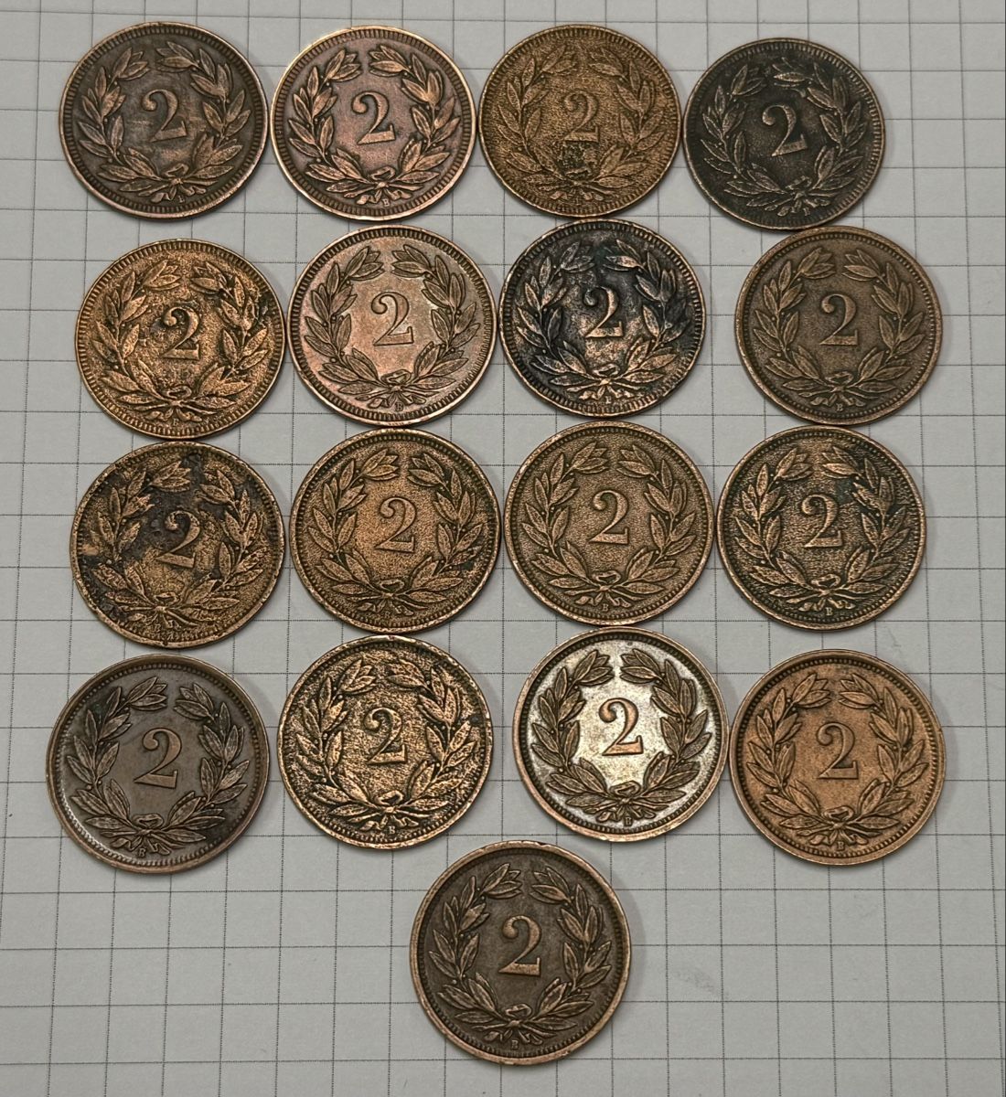 Toutes les monnaies: Sammlung 2 Rappen 1900-1941  – D'occasion à Zürich par daki81 1