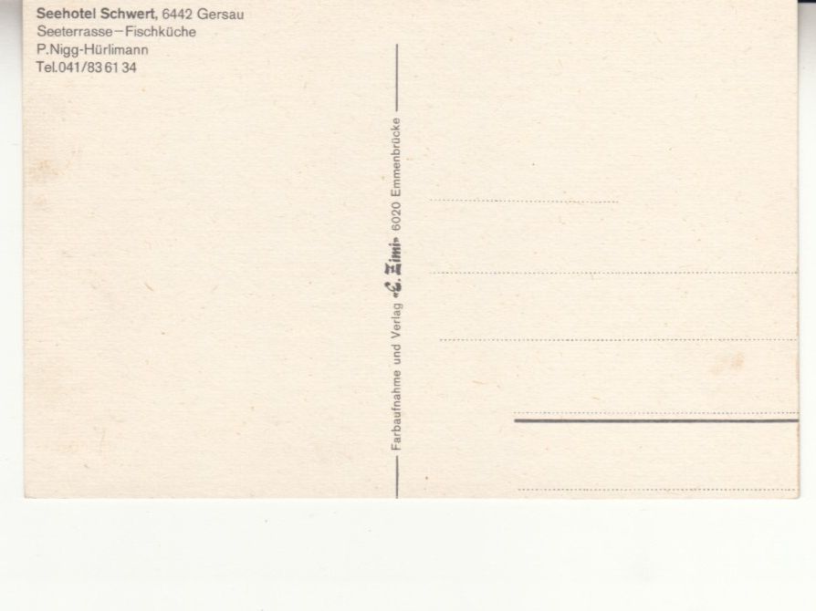 Ansichtskarten: Gersau Schwert ca. 1950 – Gebraucht aus Bürglen TG von StampGraf 1