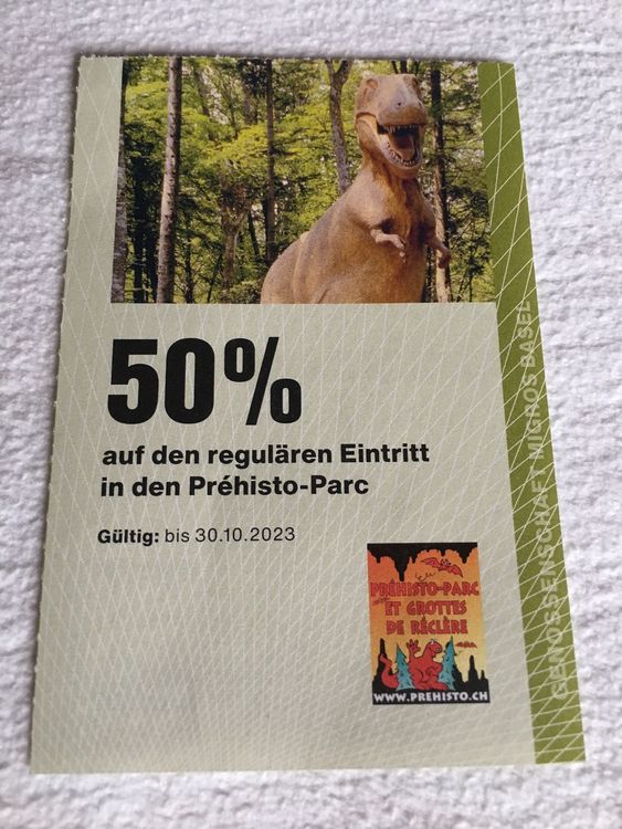 Prehisto Parc Gutschein 50 Eintritt Kaufen auf Ricardo