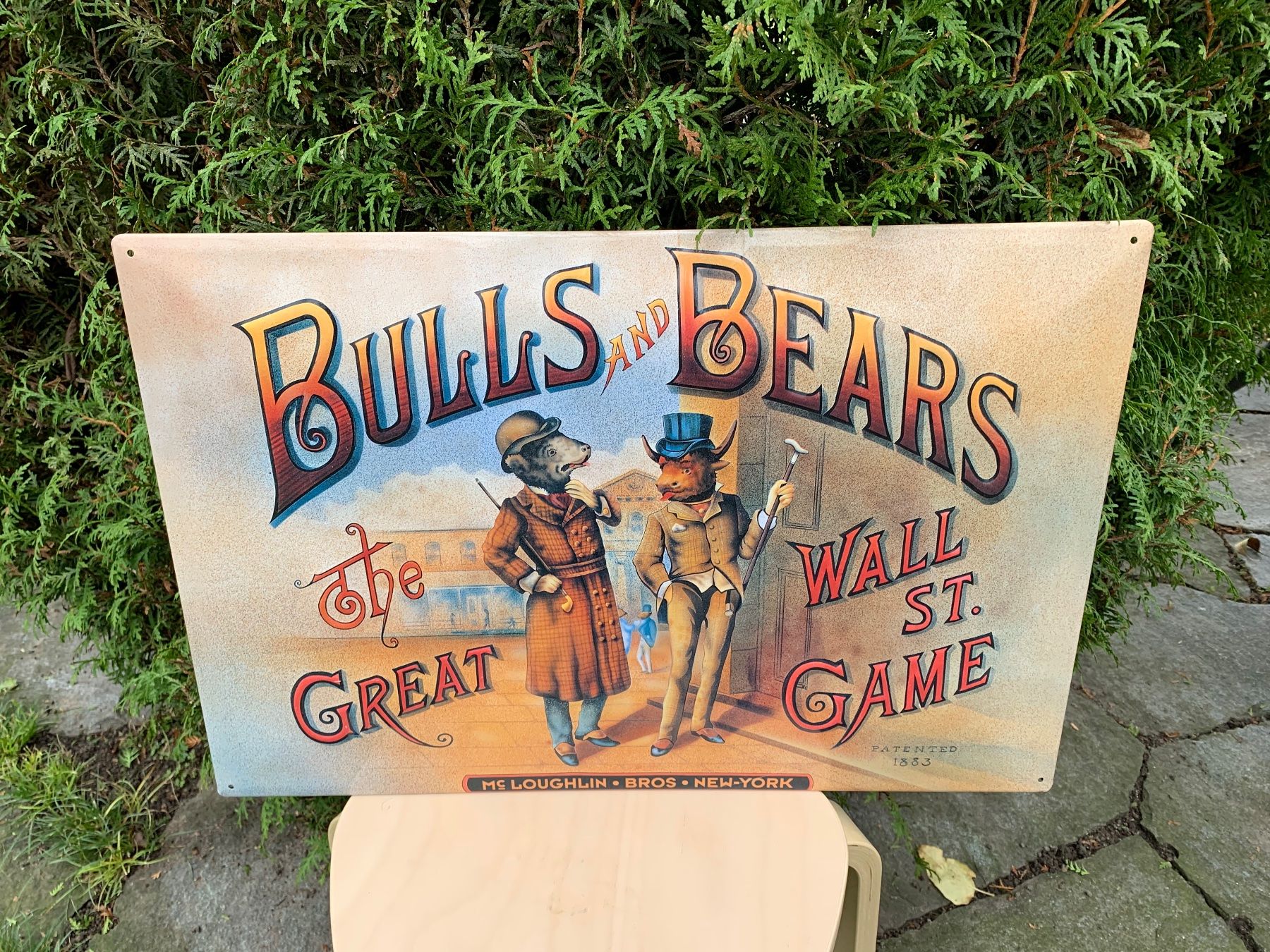 Insegne: seltenes Bulls and Bears Blechschild – Usato da Feldbach venduto da Olive1 9