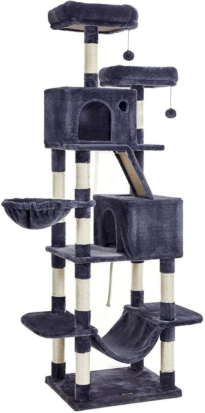 Tiragraffi: FEANDREA XL-Katzenbaum 206 cm rauchgrau – Nuovo e nell'imballaggio originale da Bottighofen venduto da zaap