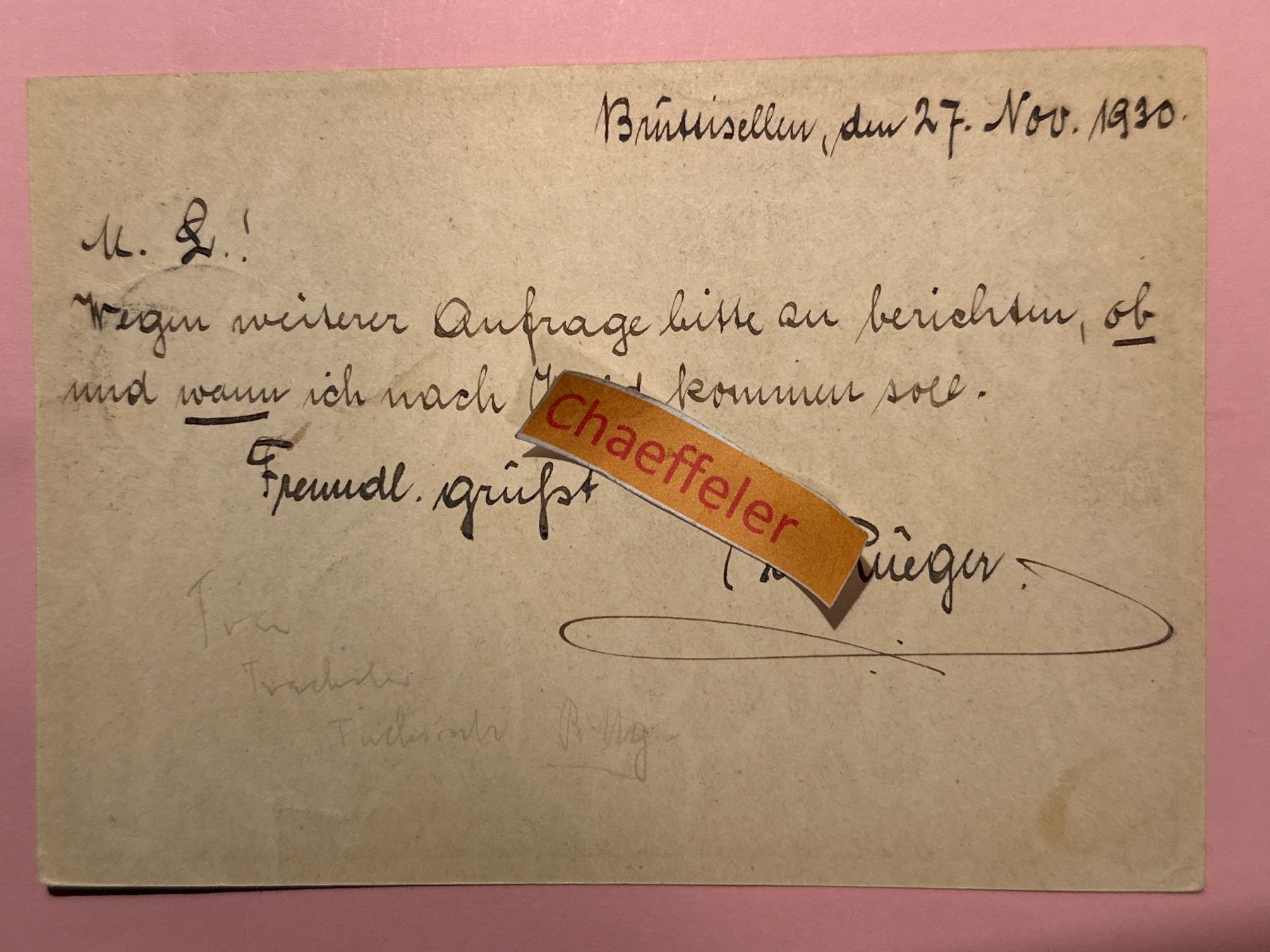Cartoline postali: Postkarte Locarno 1930 – Usato da Zürich venduto da Chaeffeler 1