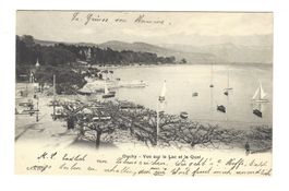 AK Ouchy Lausanne vue sur le Lac Vollstempel Ganzsache