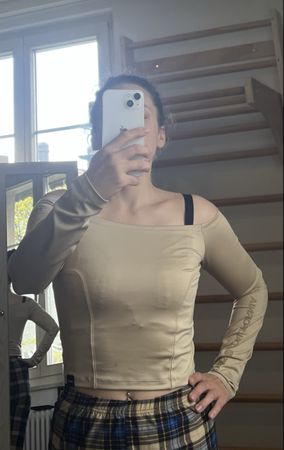 Levi’s langarm Top XS, Neuwertig-beige Off Shoulder Langarm
