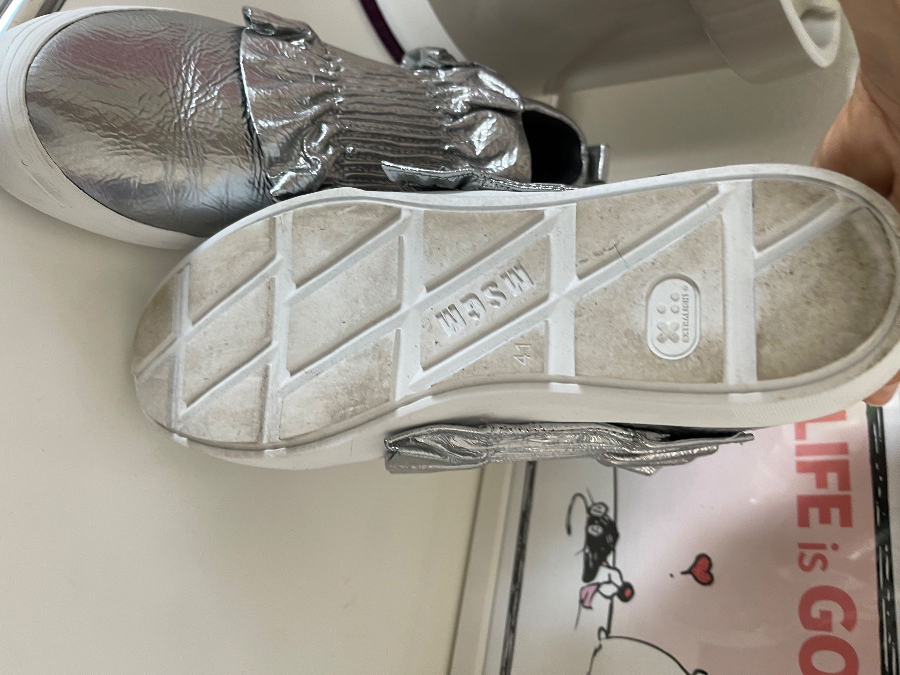MSGM Scarpe da donna: MSGM Sneaker 41 Leder Silber NP 590 CHF – Nuovo (secondo la descrizione) da Zuerich venduto da Moochie 8