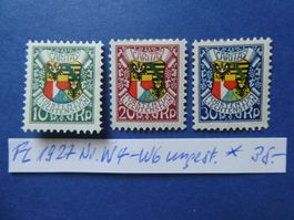 FL 1927 Nr. W4-W6 ungestempelt *