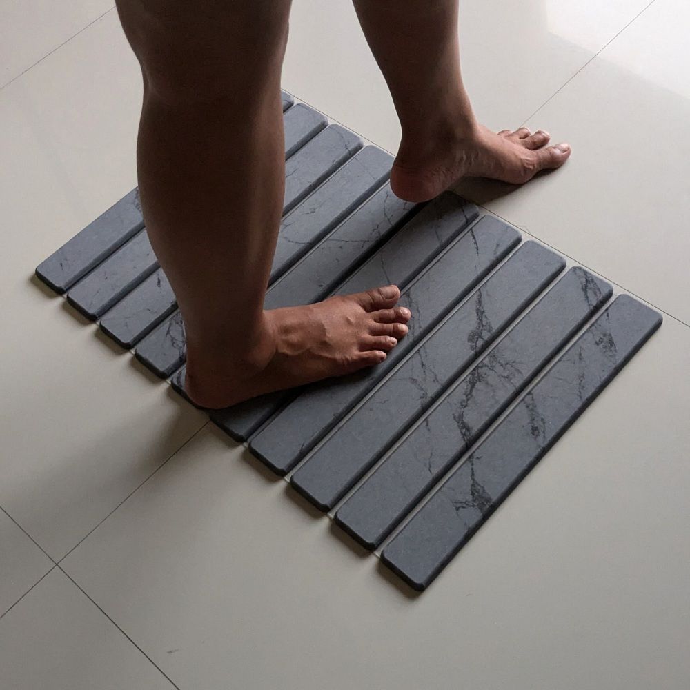 Teppiche: Badematte Melipa aschegrau aus Kieselgur – Neu und originalverpackt aus Dietlikon von Salesmax 4