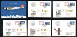 Schweiz Flug-Souvenir der PTT 1988: Beliebtes Motiv Flug, Pr