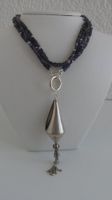Violette Edelsteinkette mit Silber