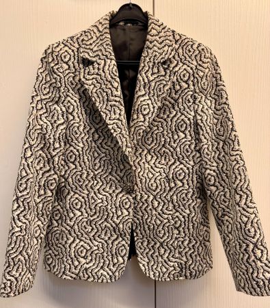 Veste élégante femme, motif graphique, taille 40, automne