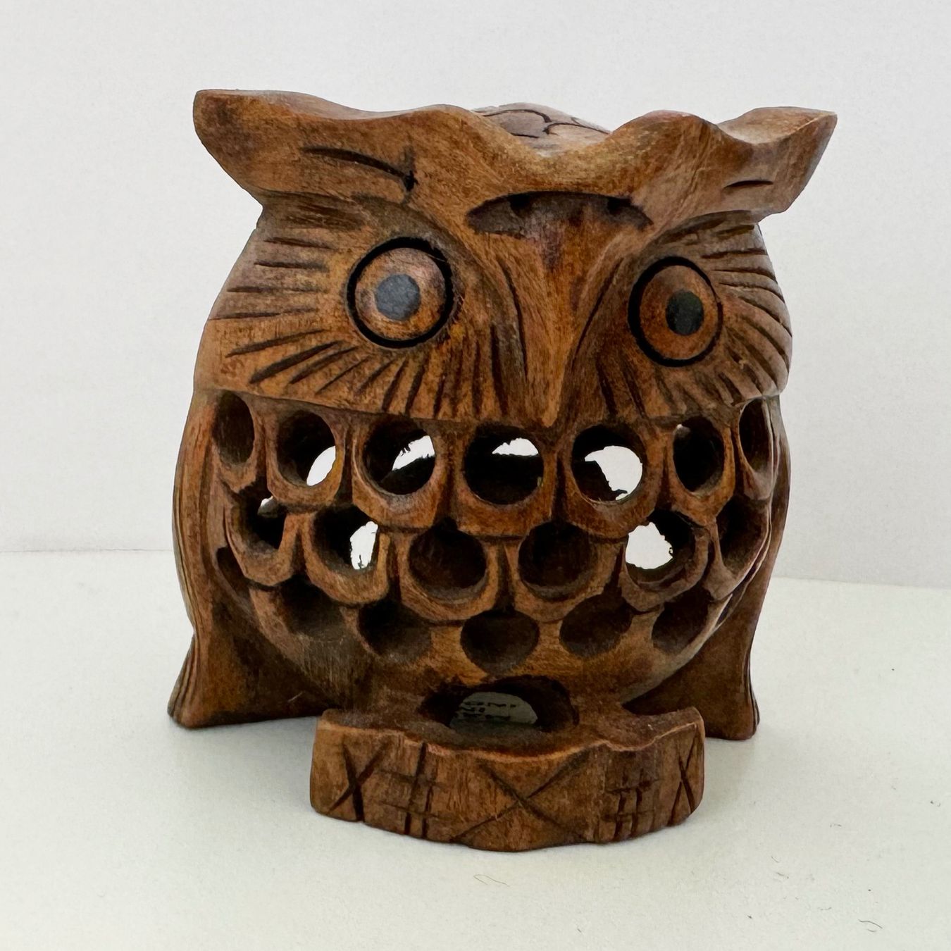 Statuette: Hibou en bois sculpté main – Usato da Biel/Bienne venduto da Philemon02 1