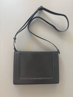 Schwarze Damen Umhängetasche Leder 