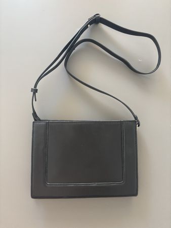 Schwarze Damen Umhängetasche Leder 