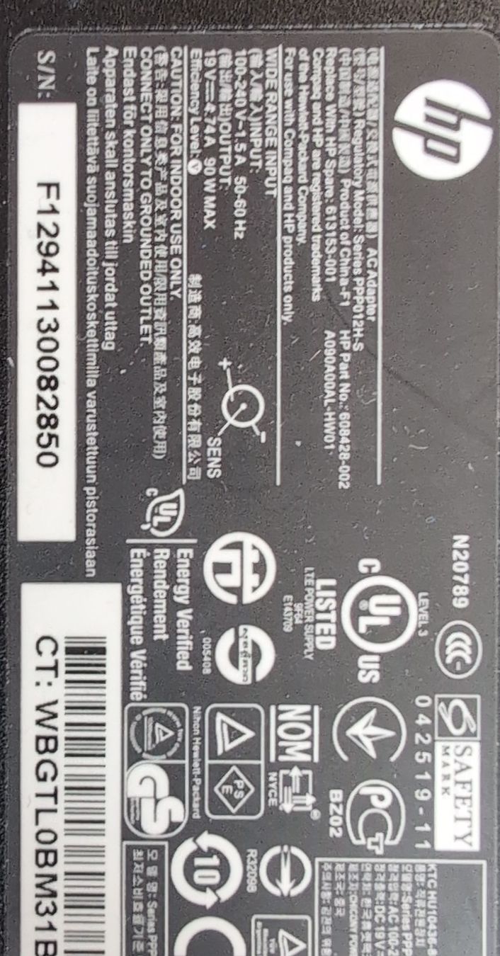 Hewlett Packard Caricabatterie: Original HP Laptop Netzteil 90W – Usato da Uster venduto da Anashorn