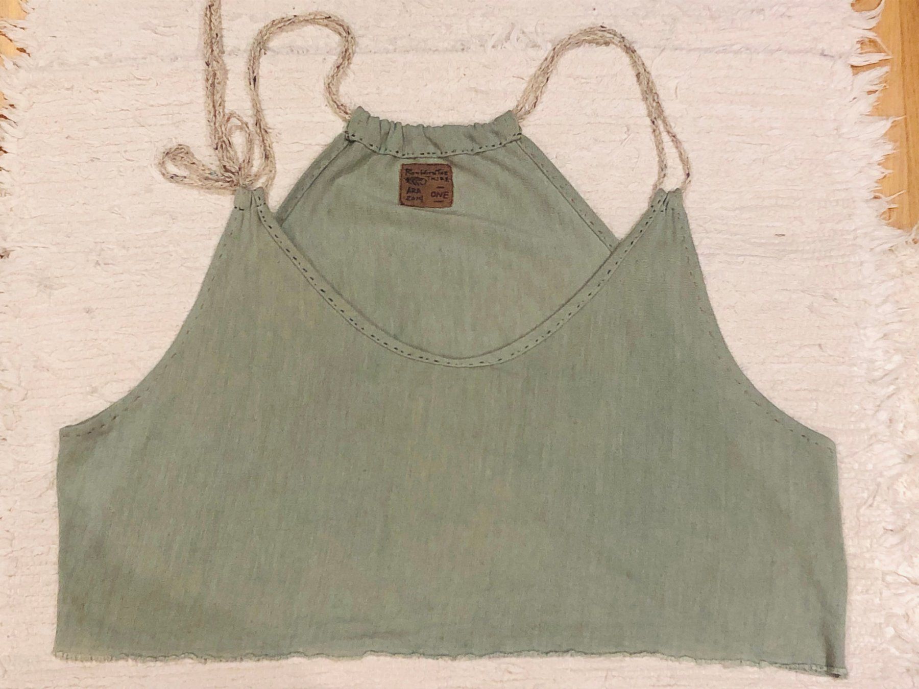 Top: Run with the tribe Crop Top Hanf hellblau ONE SIZE – Usato da Wald ZH venduto da rotschmuddl
