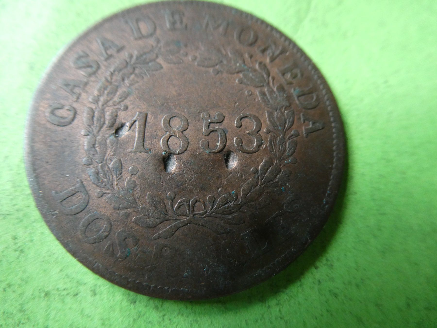 Tutti le monete: Argentinien 1853, Buenos Aires, 2 Centavos – Usato da Hinterforst venduto da Rohusri 1