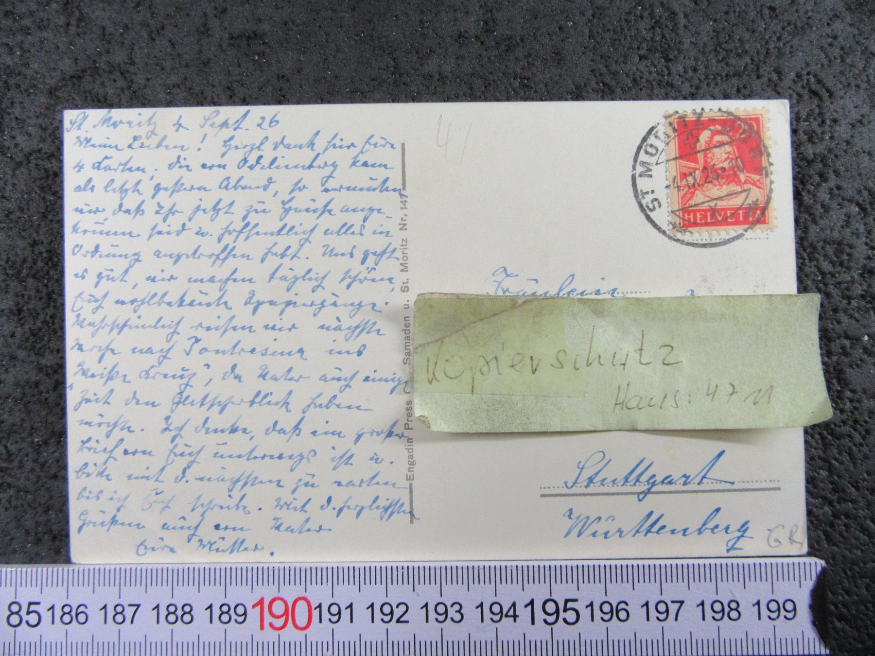 Cartoline postali: ST.MORITZ DORF UND BAD  1926 – Usato da Ettingen venduto da Hausi4711 1