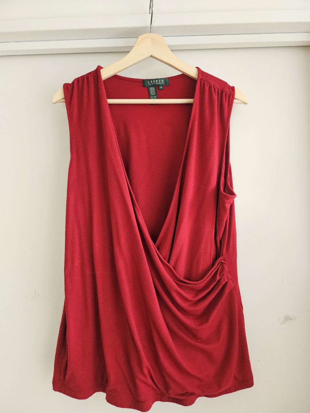 Ralph Lauren Top: Ralph Lauren Wrap Top - Size 2X – Usato da Kilchberg ZH venduto da Thrift_Shop