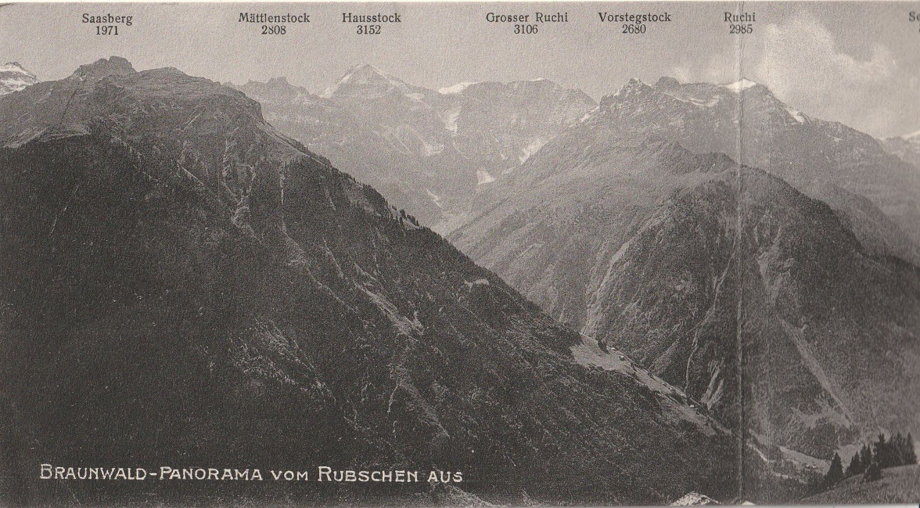 Ansichtskarten: Braunwald Panoramakarte 3-teilig – Gebraucht aus Rorschacherberg von fratovi2 1