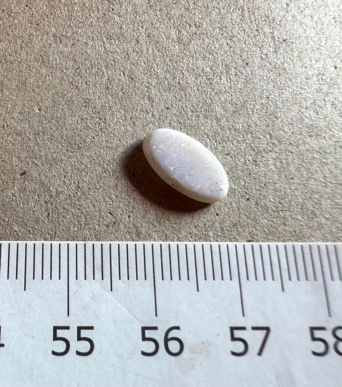 Fossili: winziger OPAL,   geschliffen poliert  12mm – Nuovo e nell'imballaggio originale da Leuggern venduto da gemshow 1