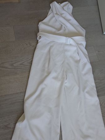 MANGO Overall Jumpsuit weiss, Gr. XL