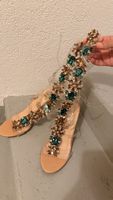 Edle Sommersandalen mit Strass, Grösse 38 - Top Zustand!