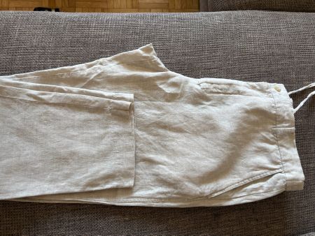 ZARA HERREN LEINENHOSE BEIGE – 100% LEINEN