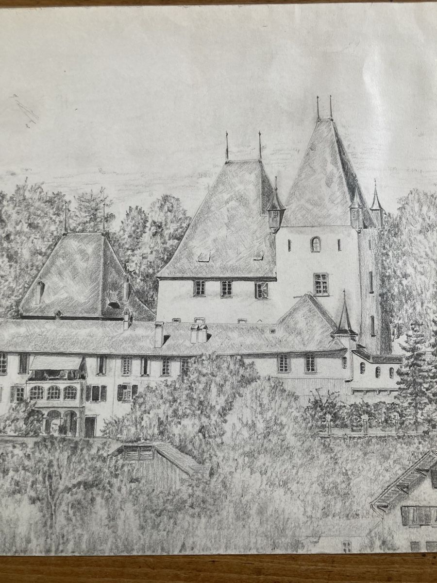 Dipinti: Bleistiftzeichnung vom Schloss Worb – Usato da Münsingen venduto da Rehtre 2