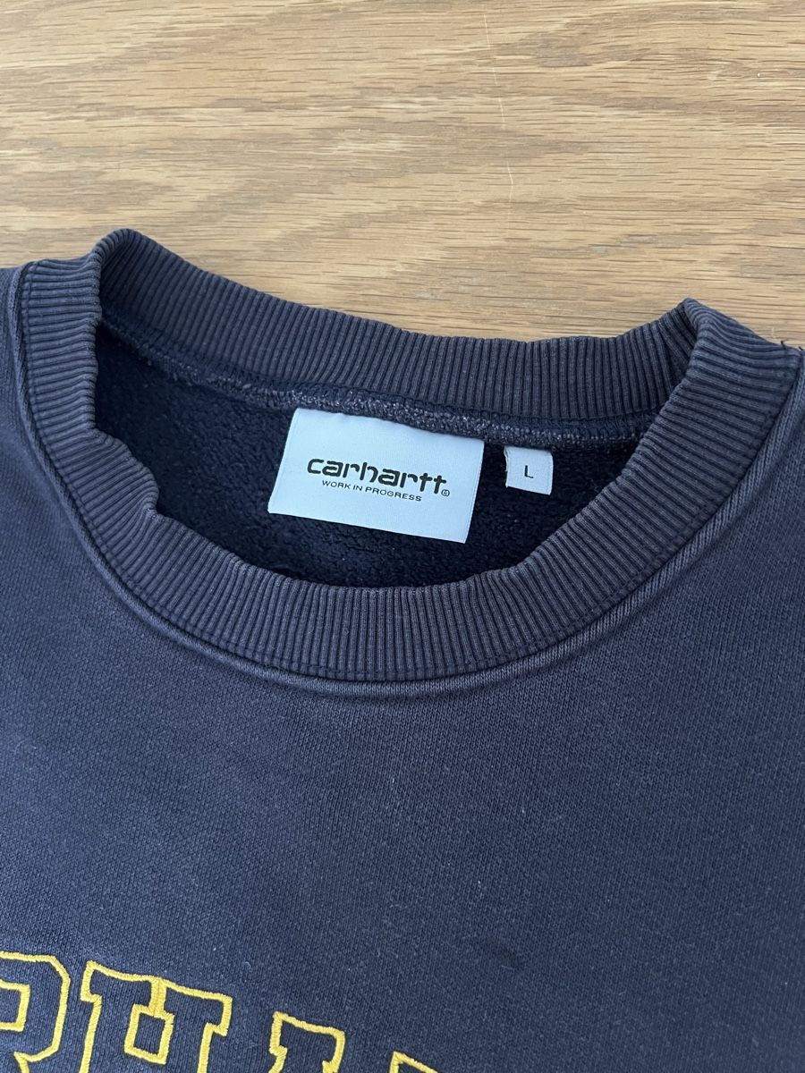 Carhartt Maglioni & Felpe: Carhartt Sweatshirt, Pullover, Work in Progress, Dunkelblau – Usato da Basel venduto da Oloir 1