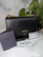 Prada Saffiano Soft Handtasche Schwarz Nero TU